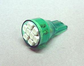 Green 8-SMD-LED #906 Wedge Base Flasher Lamp