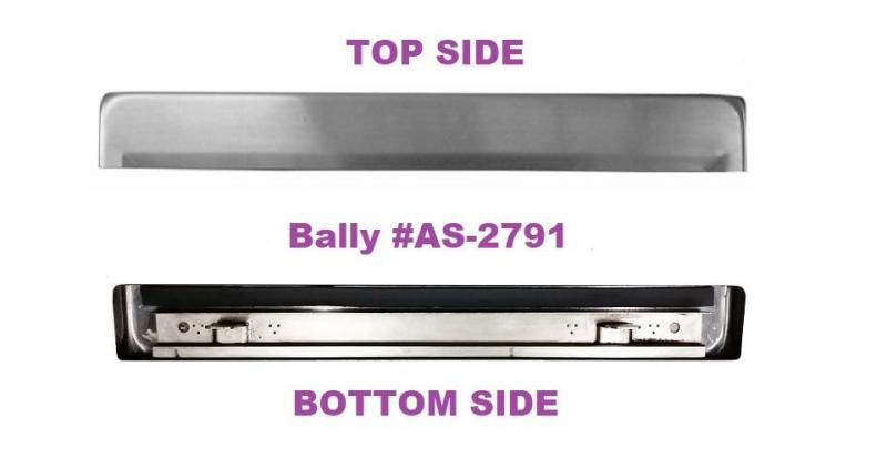 Bally Standard Size Stainless Steel Lockdown Bar - Circa 1974-1988