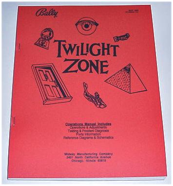 Twilight Zone Pinball Machine Manual - Bally