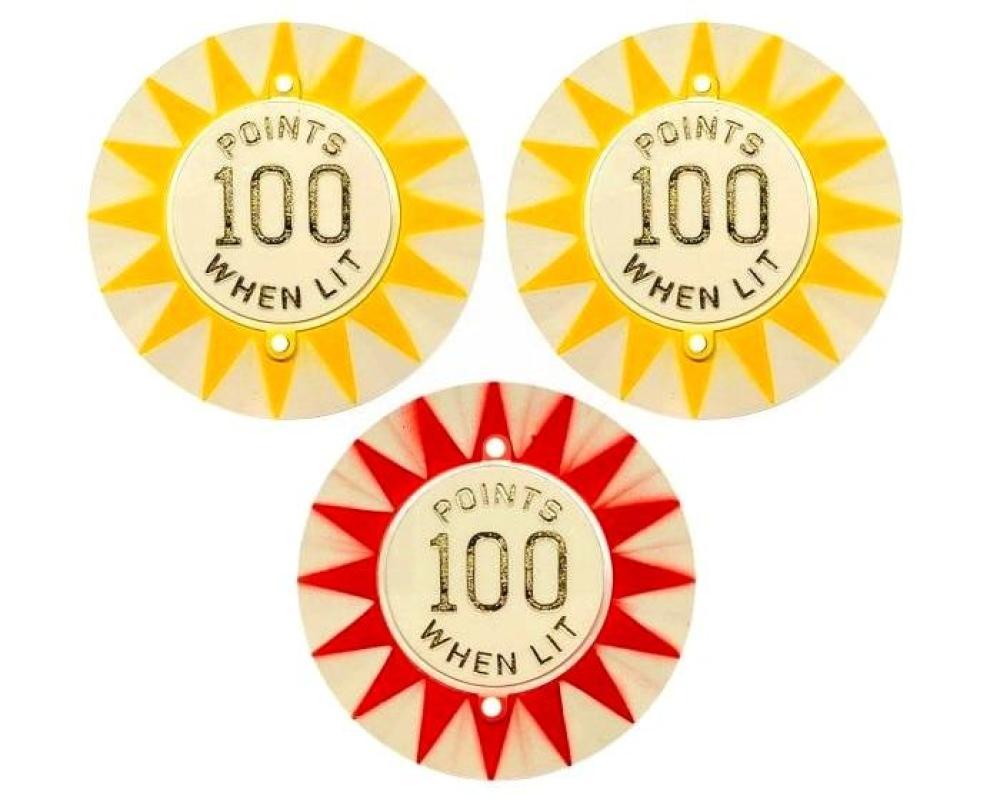 Bally Wizard Pinball Machine Pop Bumper Cap Set *