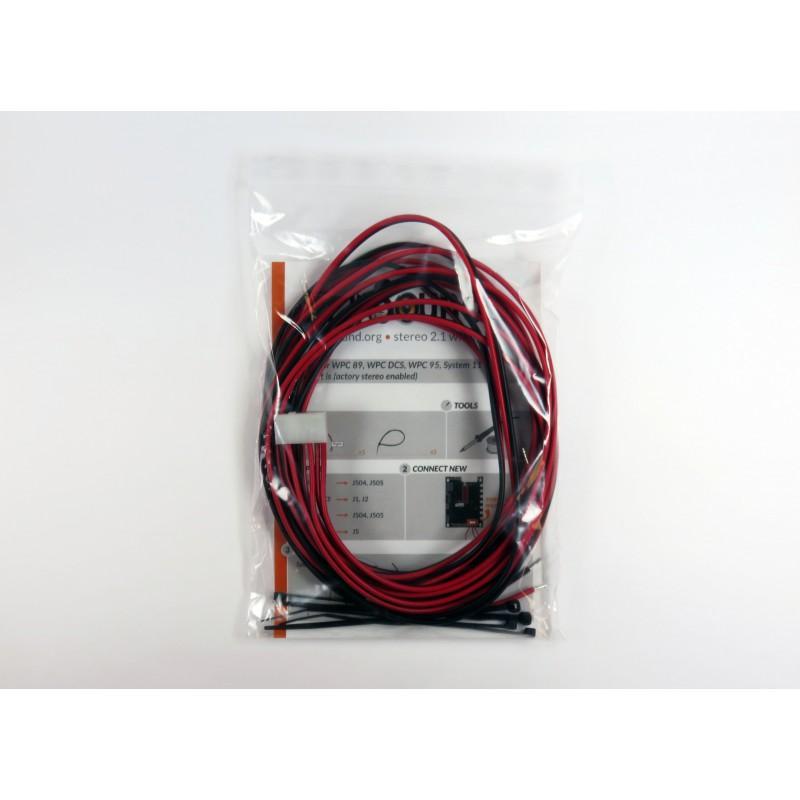 STEREO 2.1 WIRING HARNESS KIT FOR BALLY/WILLIAMS/SEGA/STERN - PinSound