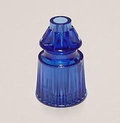 Star Post  Blue Translucent Plastic 1-1/16" Tall