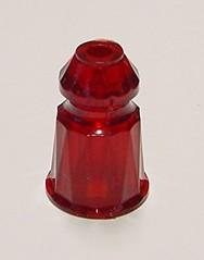 Facet Post Red Translucent Plastic  1" Tall