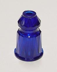 Facet Post Blue Translucent Plastic  1" Tall *
