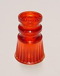 Double Star Post Amber (light red) Translucent Plastic 1-1/16" Tall `