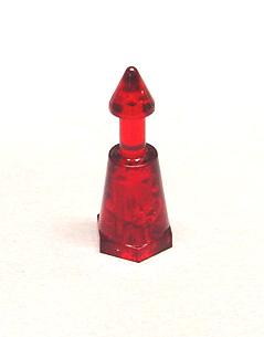 Plastic Mini Post Red Translucent  1" Tall #03-8044-9