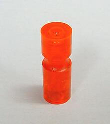 Fluorescent Orange Narrow Plastic Post 1-1/16" Tall
