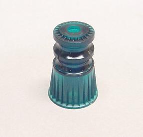 Double Star Post Teal Translucent Plastic  1-1/16" Tall *