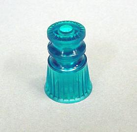 Double Star Post Light Blue Translucent Plastic  1-1/16" Tall *`