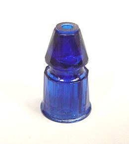 Facet Post Blue Translucent Plastic  1-3/16" Tall *