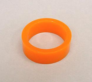 1" Mini Orange Translucent Gloss Super-Bands™ Flipper Rubber