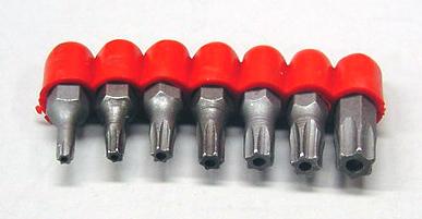 7 Piece Security Torx Bit Set +