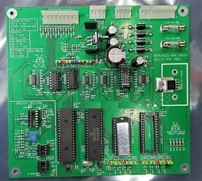 Williams  (Type 2 - Square) Sound Only Board #D8224
