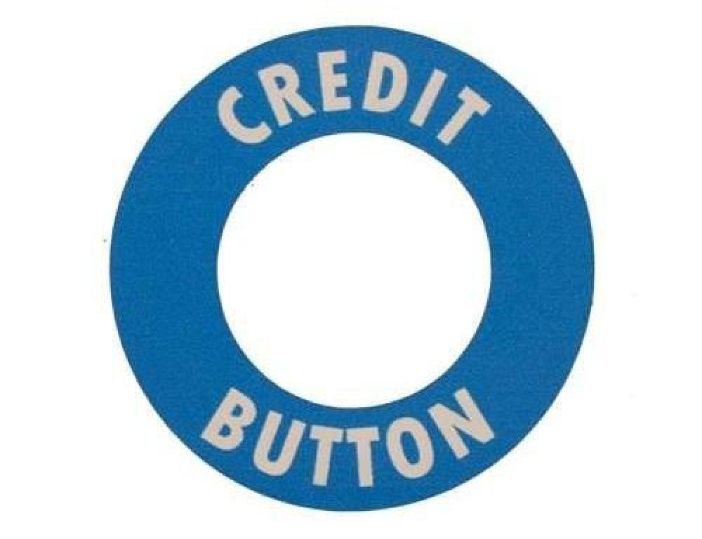 Credit button sticker Stern #12A-144 `