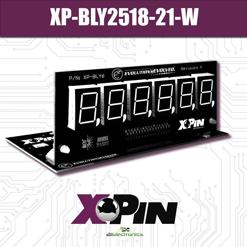 CLASSIC BALLY/STERN 6-DIGIT DISPLAY: #2518-21-WHITE #XP-BLY2518-21-W