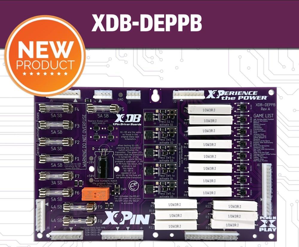 Data East Playfield Power Board PPB #520-5021-xx