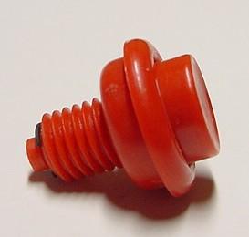 Flipper Button Opaque Red 1-1/8"
