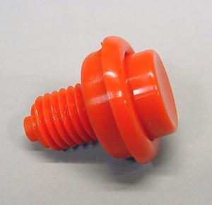 Flipper Button Amber - Orange 1-1/8"