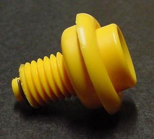 Flipper Button Yellow 1-1/8"