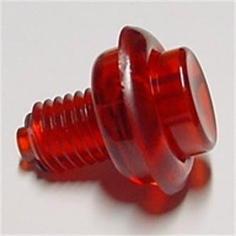 Flipper Button Translucent Red 1-1/8"