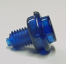 Flipper Button Translucent Blue 1-1/8"