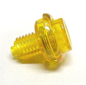 Flipper Button Translucent Yellow 1-1/8"