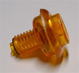 Flipper Button Translucent Orange 1-1/8"