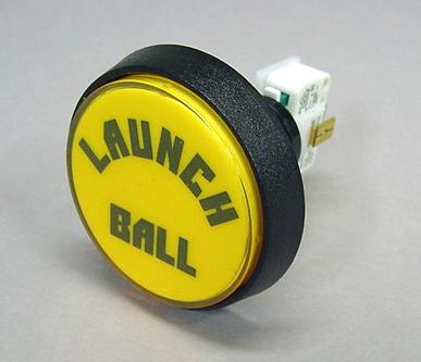 "Launch Ball" Button - Yellow - Bally #20-9663-B-2