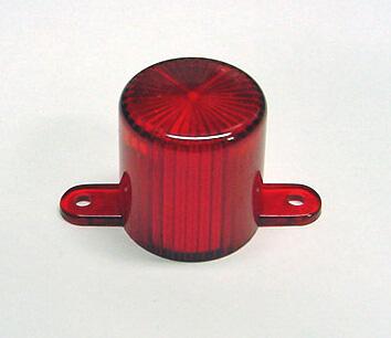Plastic Light Dome With Screw Tabs - Red