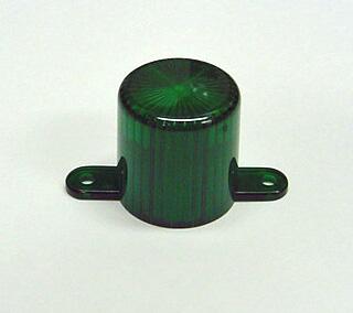 Plastic Light Dome With Screw Tabs - Green