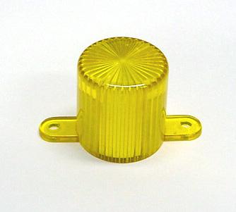 Plastic Light Dome With Screw Tabs - Yellow