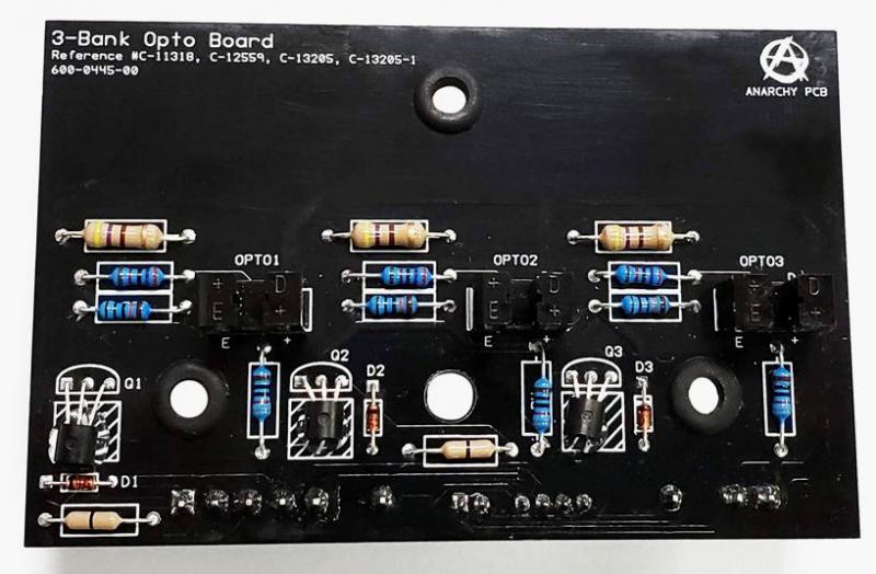 3-Bank Opto Board Assembly Williams #C-11318, #C-12559, #C-13205, #C-13205-1