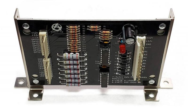 7-Switch Opto PCB Assembly - With Mounting Brackets #A-15595