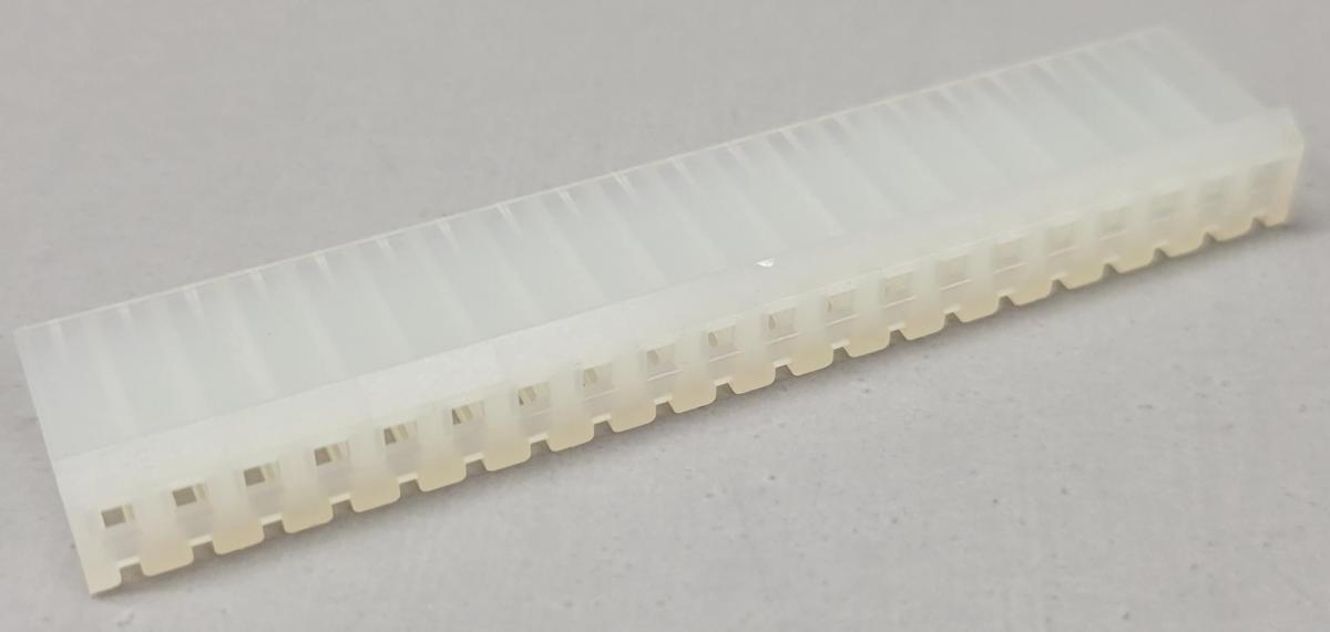20 Position Connector Housing With Locking Ramp .156" (3.96mm) *Crimp & Stuff*