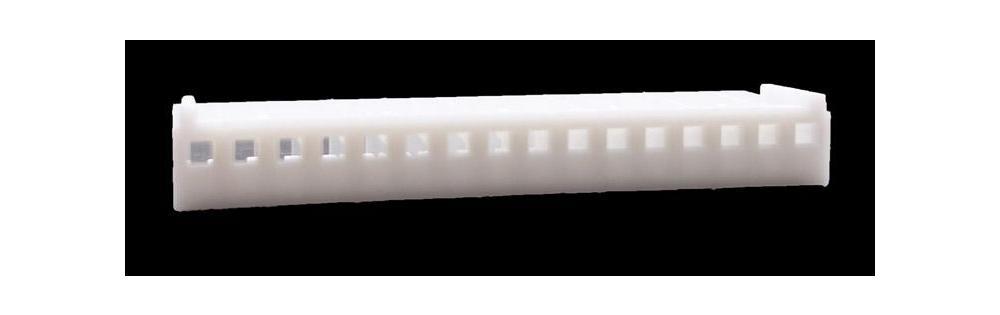 16-Position .100" (2.54mm) *Crimp & Stuff* Connector Housing With Locking Ramp