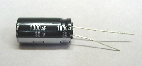 1000uF, 35V, 105C Capacitor, Radial Electrolytic ~