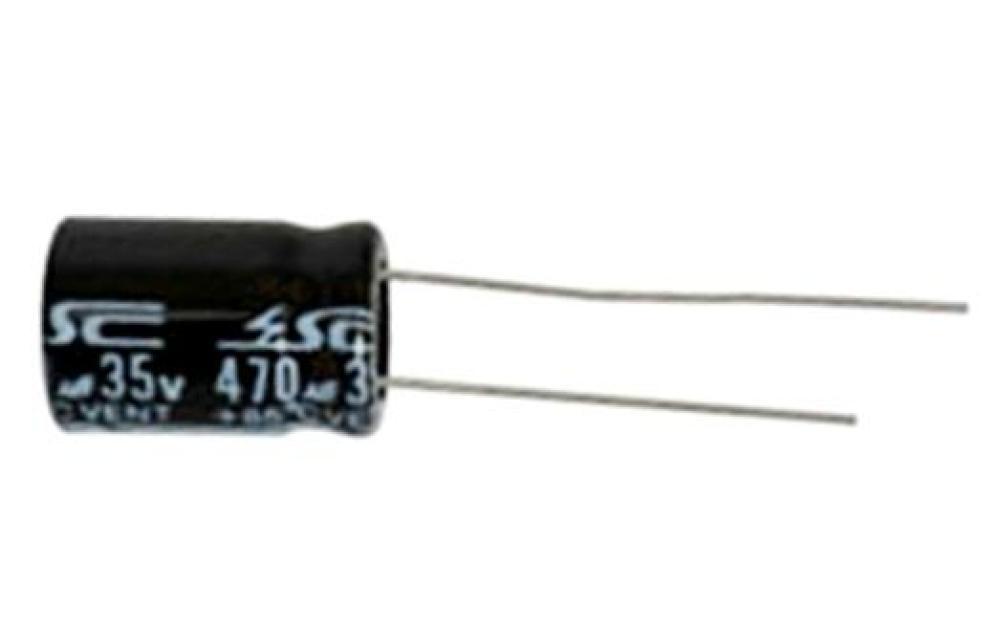 470uF Capacitor, Radial Electrolytic, 35V, 105C ~