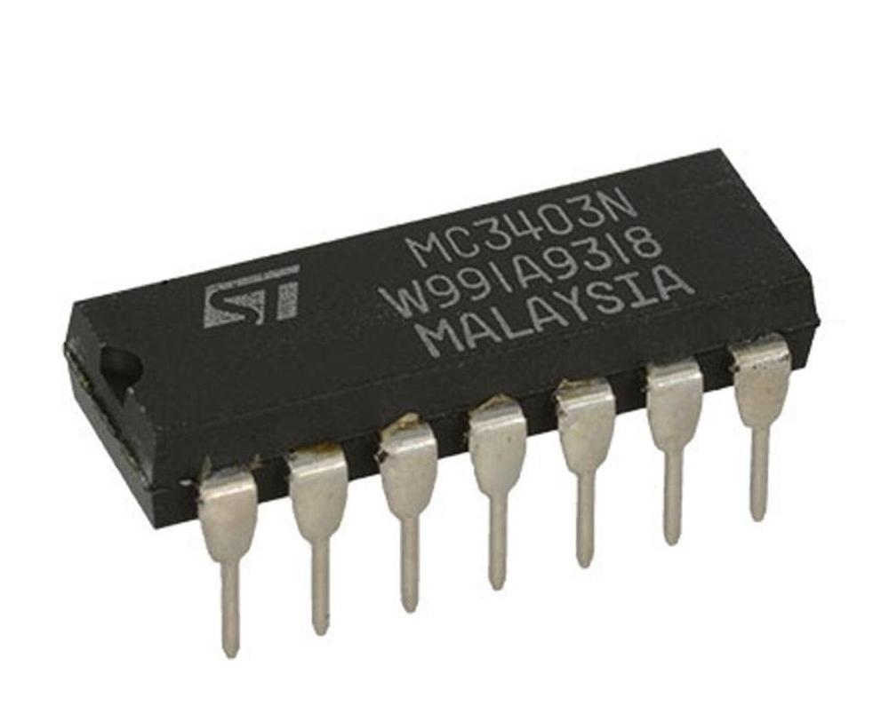 IC, Low Power Quad Bipolar Operational Amplifier MC3403N ~