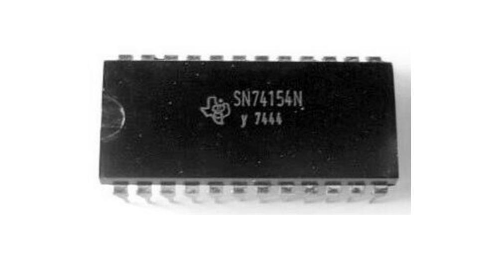 IC, SN74154N 4/16 Line Decoder Demultiplexer 24 Pin ~
