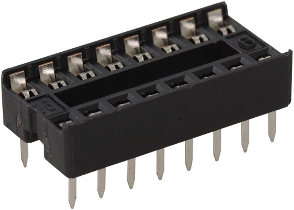 IC, 16-Pin Dual Wipe Low Profile IC Socket ~