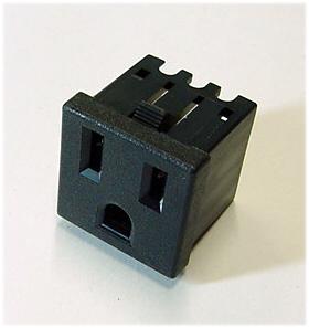 AC Snap In Receptacle for Power Input Box Assembly