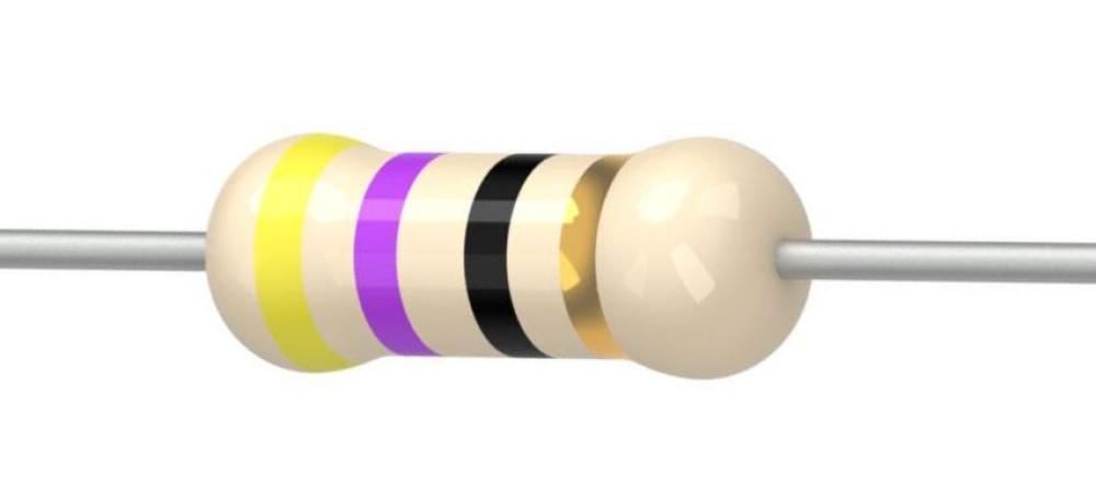 47 Ohm, 1/4 Watt, 5% Resistor, Carbon Film ~