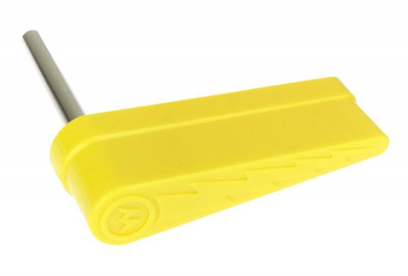 Williams Logo Lightning Bolt Flipper and Shaft Assembly - Yellow #20-9734-6