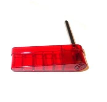 Flipper and Shaft with Williams Logo - Translucent Red #20-10110-9 `^