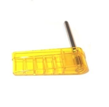 Flipper and Shaft with Williams Logo - Translucent Yellow , #20-10110-16