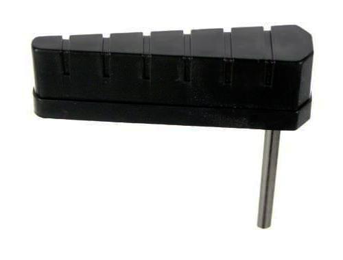 Flipper and Shaft - Black with Ridges #20-9592-7 ^