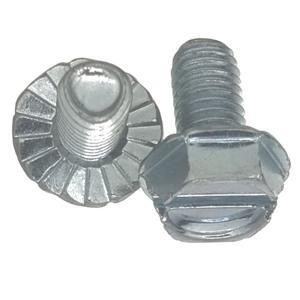 #10-32 x 3/8" Serrated Slotted Hex Washer Thread Forming Screw #237-5985-00
