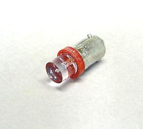 Red 1-LED #44/#47 Bayonet Base Lamp With Flat Top Lens