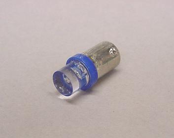 Blue 1-LED #44/#47 Bayonet Base Lamp With Flat Top Lens
