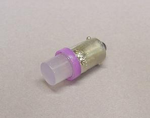 Purple 1-LED #44/#47 Bayonet Base Lamp With Frosted Lens